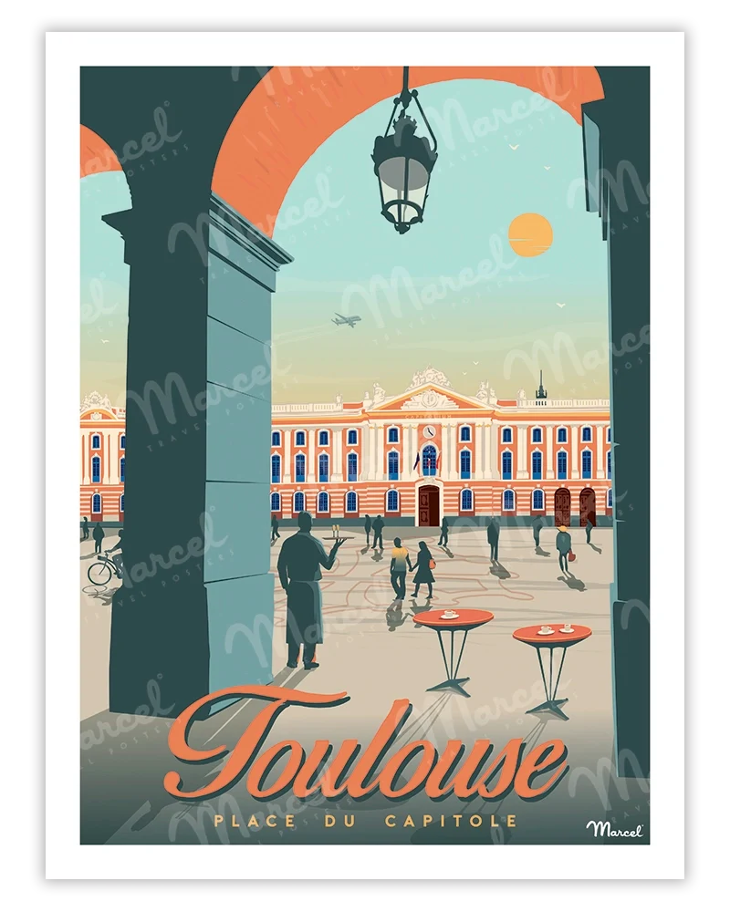 Affiche TOULOUSE "Place du Capitole"