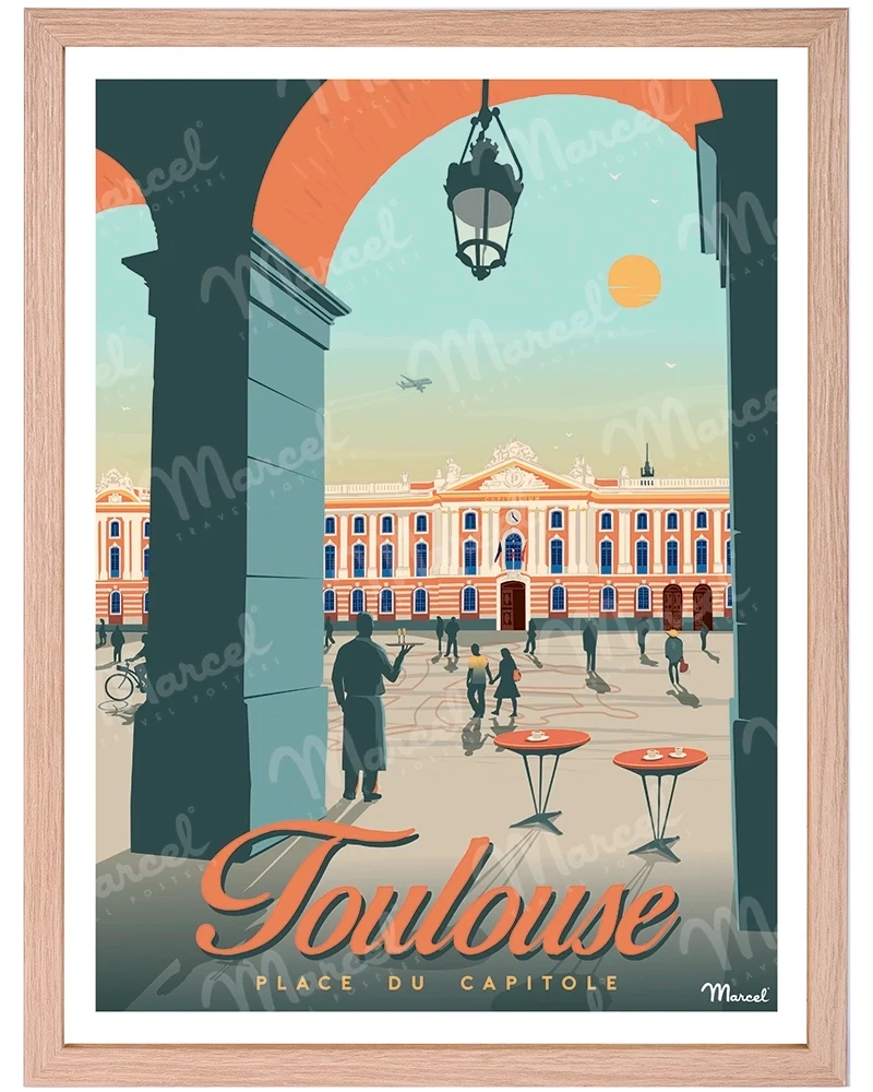 Affiche TOULOUSE "Place du Capitole"