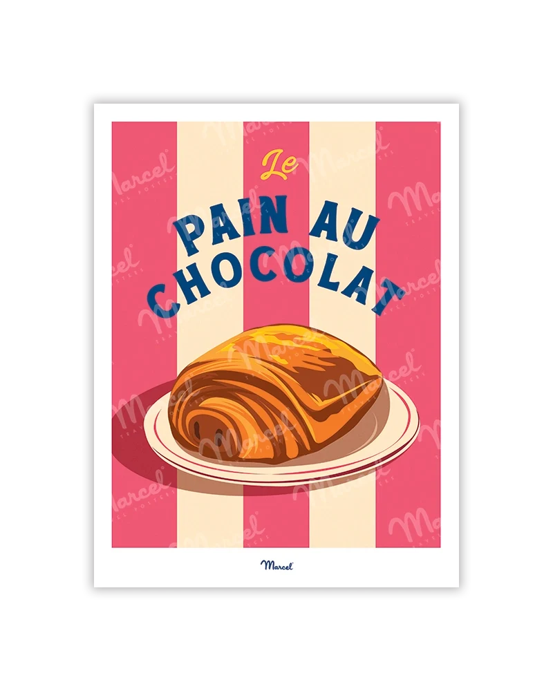 Carte postale Travel Color "Le Pain au Chocolat"