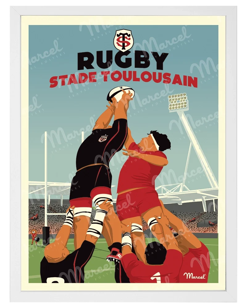 Affiche Officielle RUGBY Marcel x Stade Toulousain "La Touche"