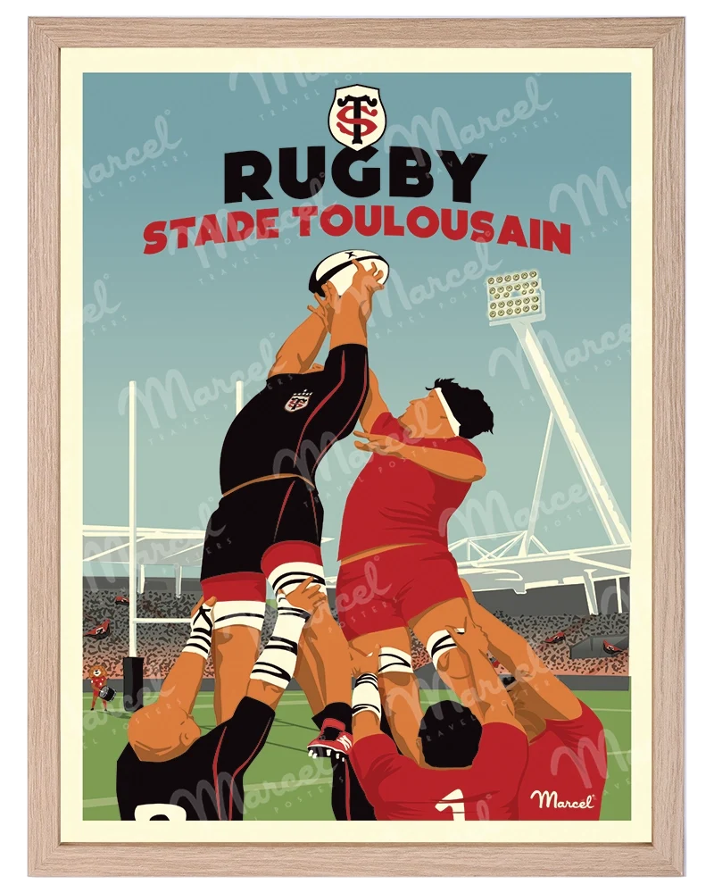 Affiche Officielle RUGBY Marcel x Stade Toulousain "La Touche"