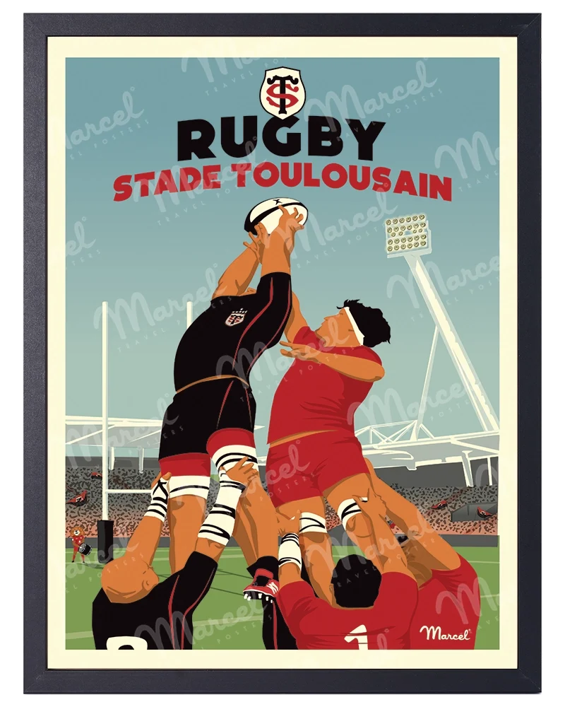 Affiche Officielle RUGBY Marcel x Stade Toulousain "La Touche"