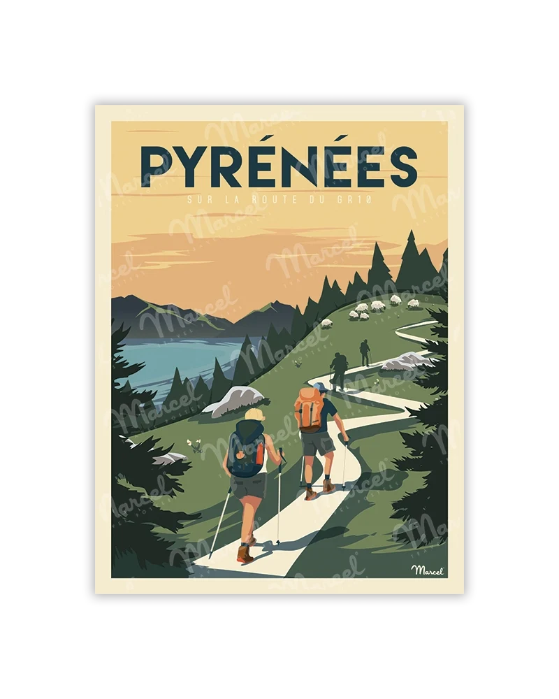 Carte Postale PYRÉNÉES "Sur la route du GR10"