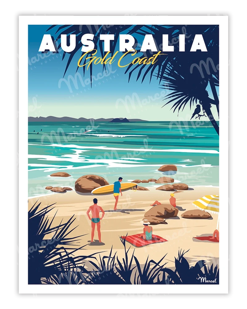 Affiche AUSTRALIE "Gold Coast"