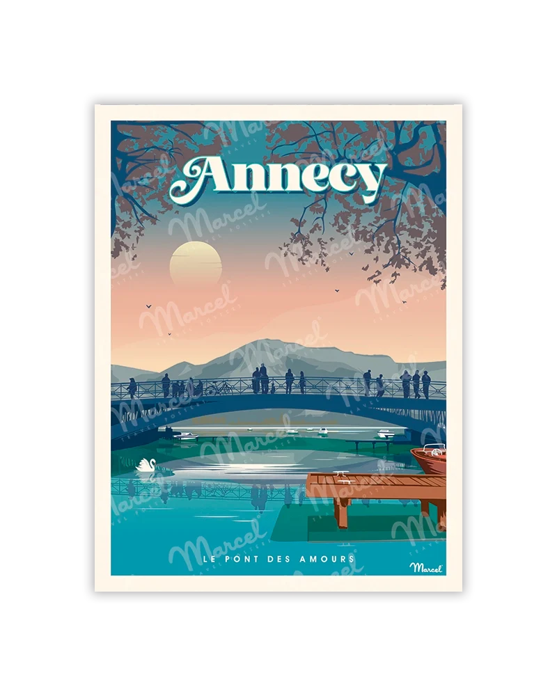 Carte Postale ANNECY "Le Pont des Amours"
