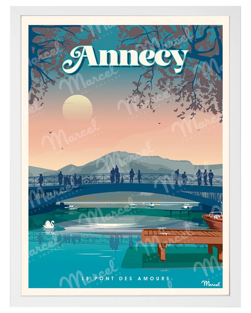 Affiche ANNECY "Le Pont des Amours"