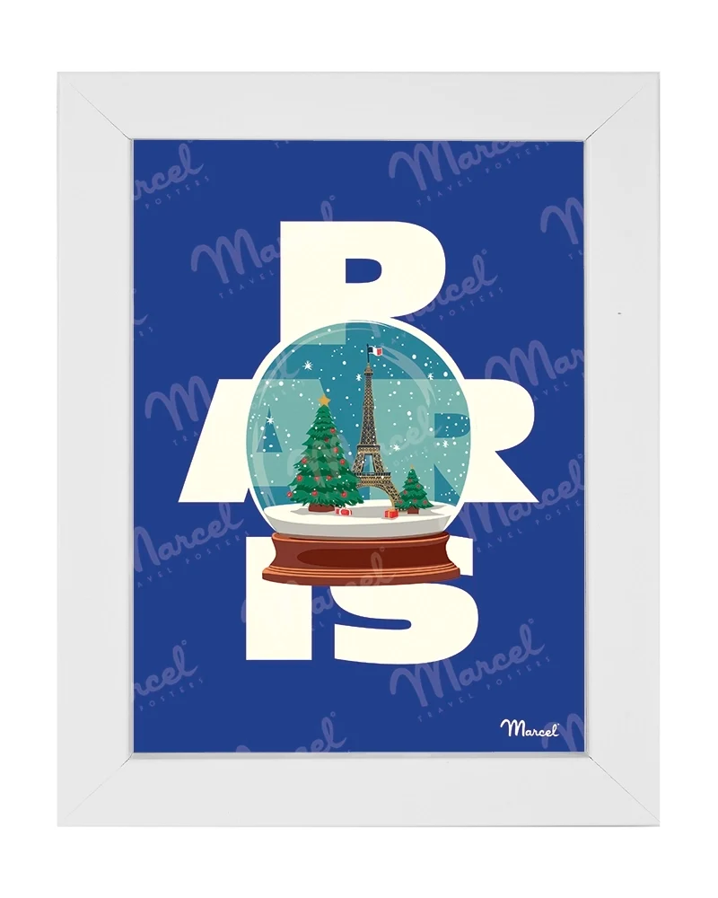 Carte Postale PARIS "Boule à neige"