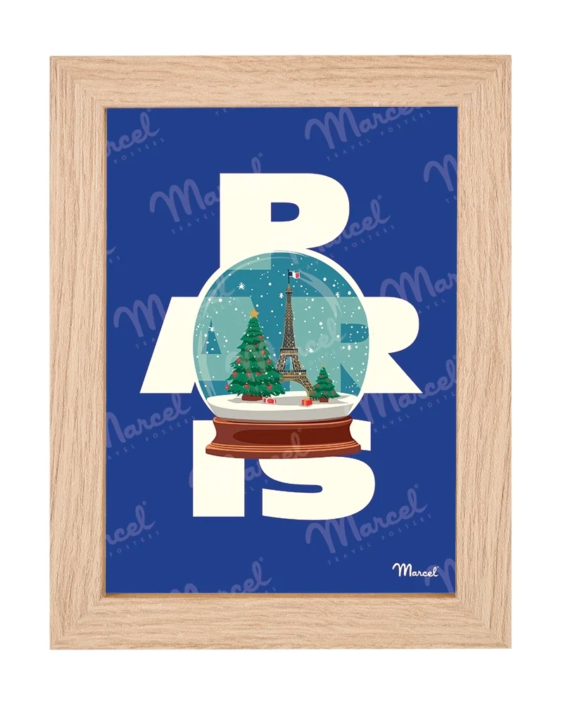 Carte Postale PARIS "Boule à neige"