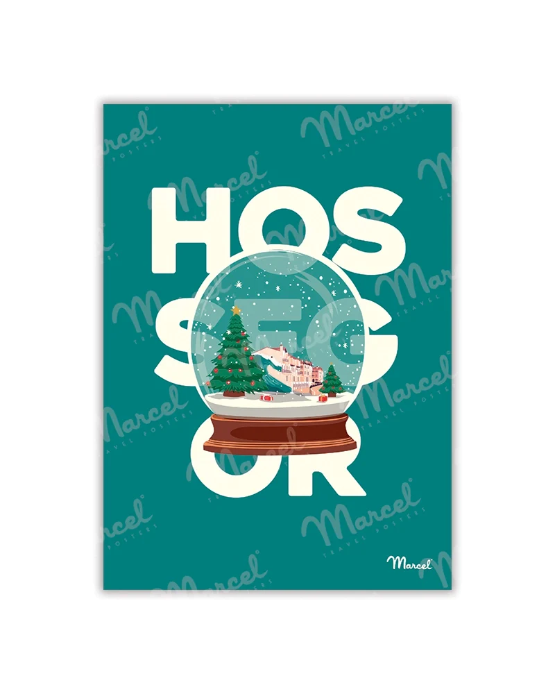 Carte Postale HOSSEGOR "Boule à neige"