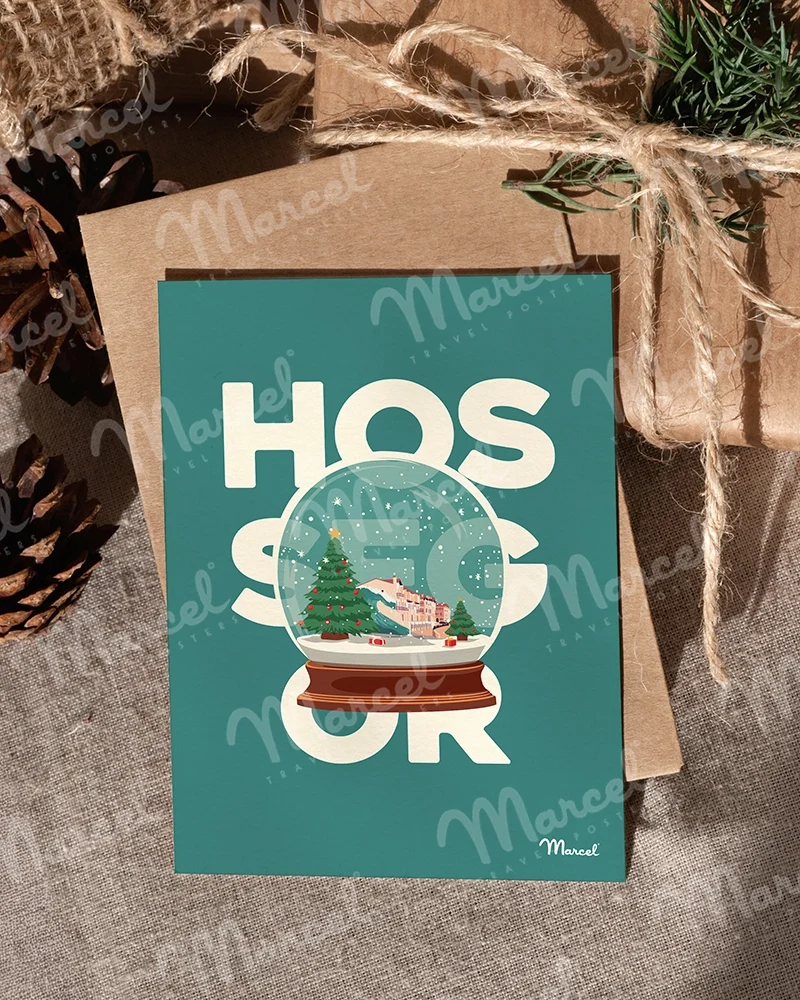 Carte Postale HOSSEGOR "Boule à neige"