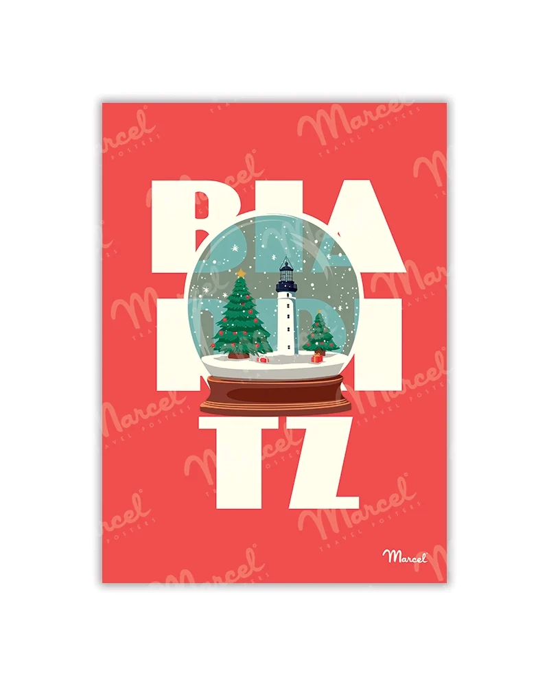 Carte Postale BIARRITZ "Boule à neige"