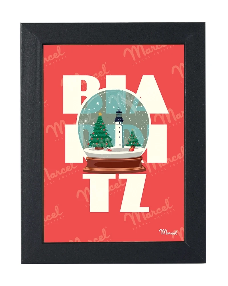 Carte Postale BIARRITZ "Boule à neige"