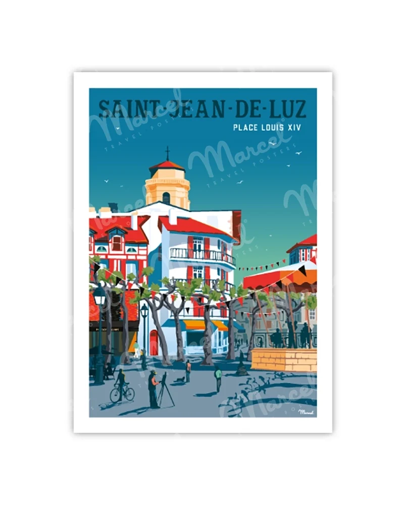 Carte Postale SAINT-JEAN-DE-LUZ "Place Louis XIV"