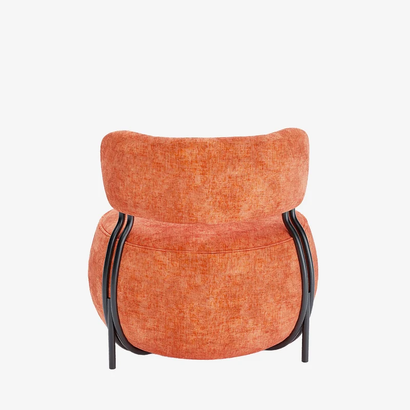 Fauteuil rond en velours