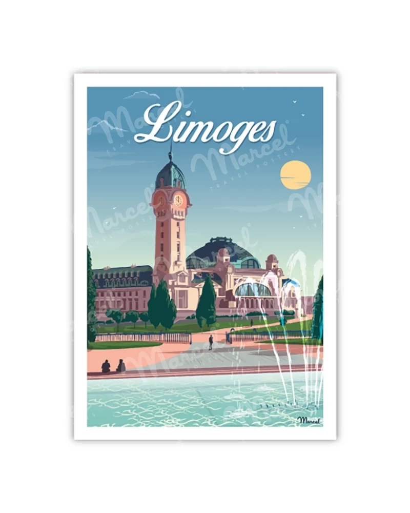 Carte Postale LIMOGES "Gare des Bénédictins"