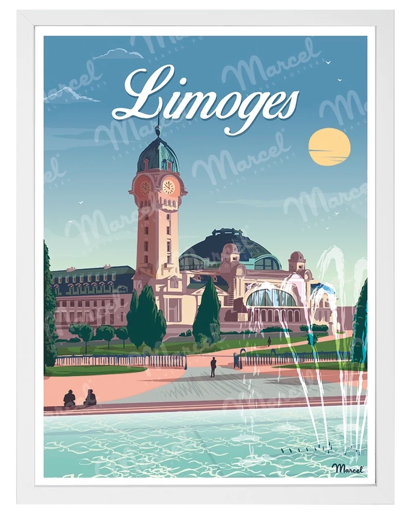 Affiche LIMOGES "Gare des Bénédictins"