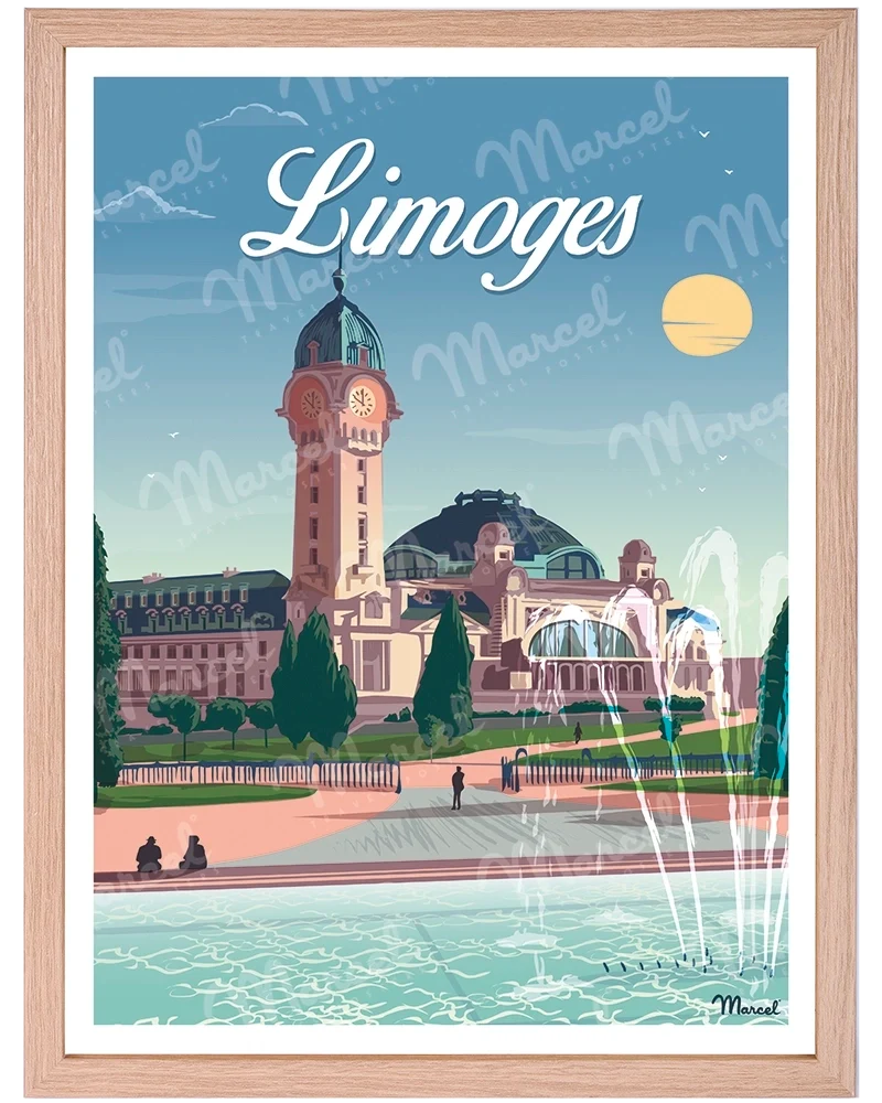 Affiche LIMOGES "Gare des Bénédictins"
