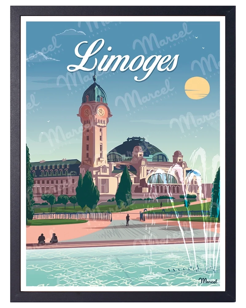Affiche LIMOGES "Gare des Bénédictins"