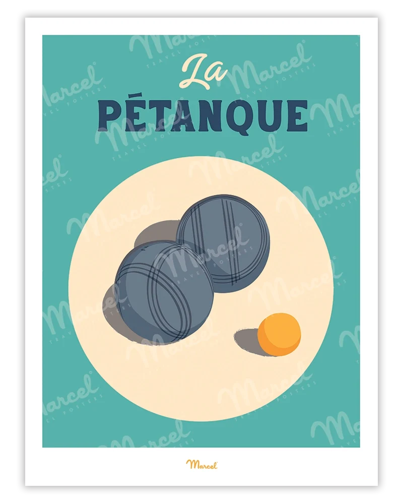 Affiche Travel Color "La Pétanque"