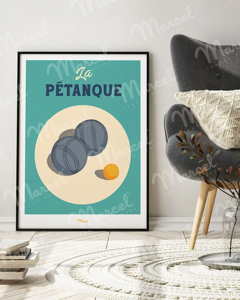 Affiche Travel Color "La Pétanque"