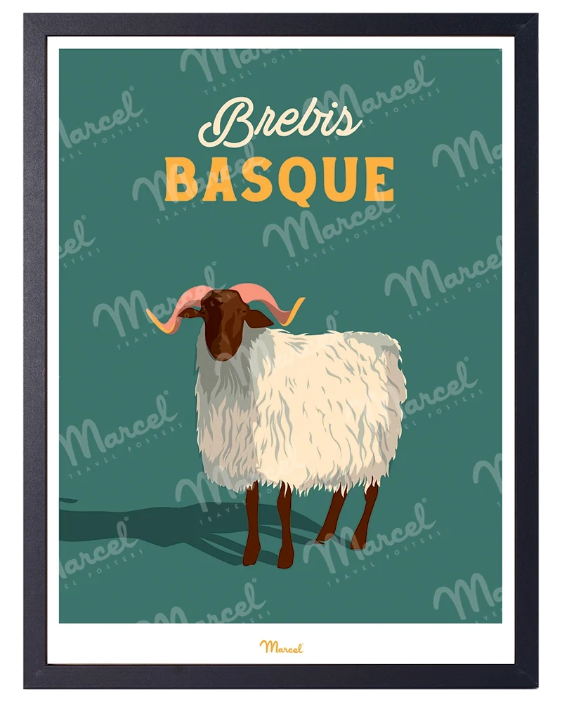 Affiche Travel Color "Brebis Basque"