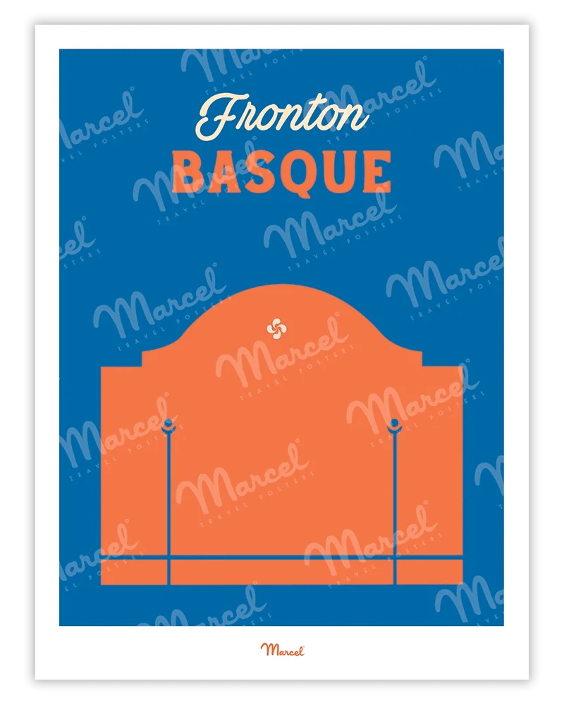 Affiche Travel Color "Fronton Basque"