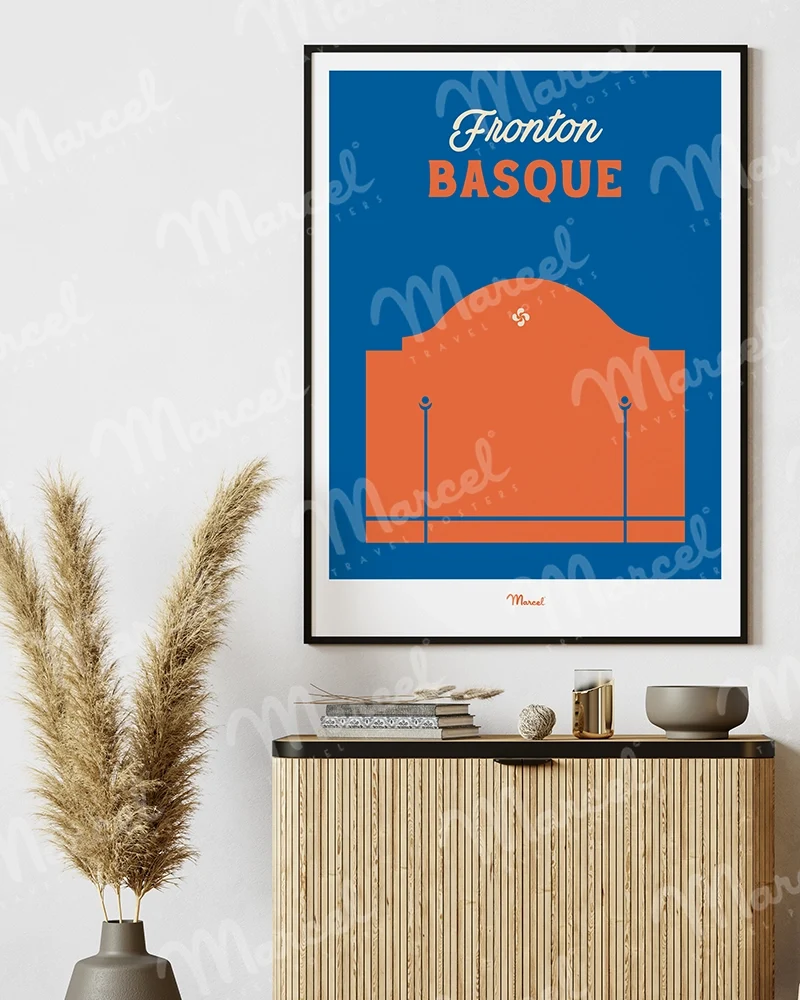 Affiche Travel Color "Fronton Basque"