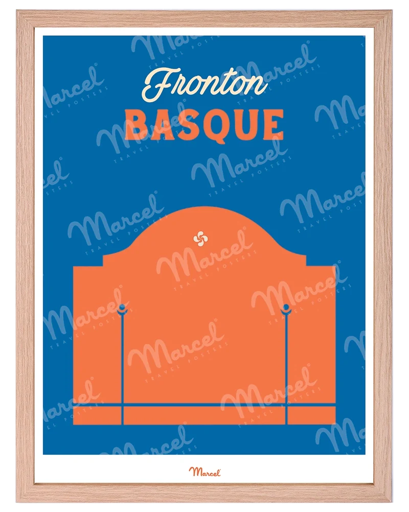 Affiche Travel Color "Fronton Basque"