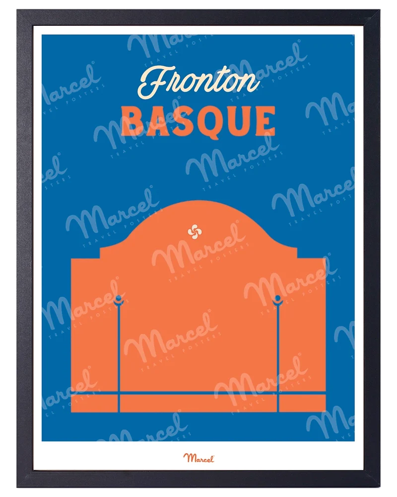 Affiche Travel Color "Fronton Basque"