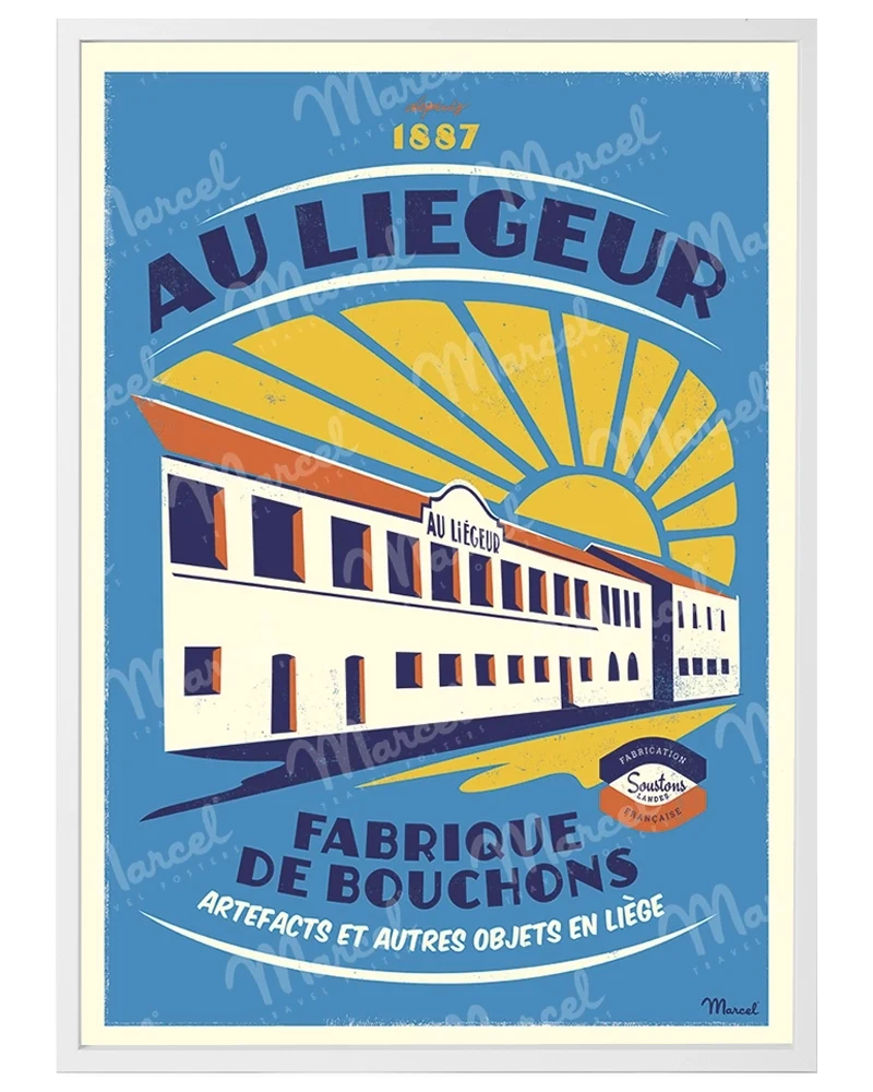 Affiche SOUSTONS "Au Liégeur Bleu"
