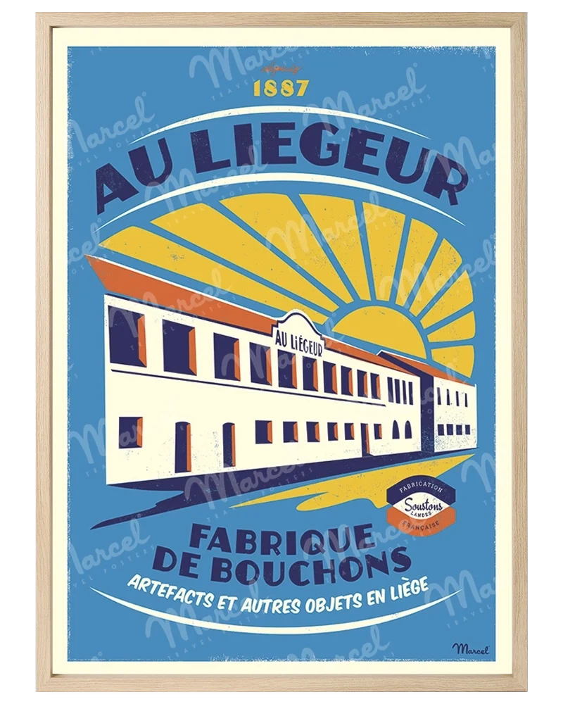 Affiche SOUSTONS "Au Liégeur Bleu"