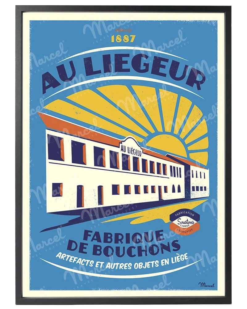Affiche SOUSTONS "Au Liégeur Bleu"