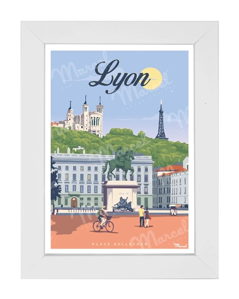 Carte Postale LYON "Place Bellecour"