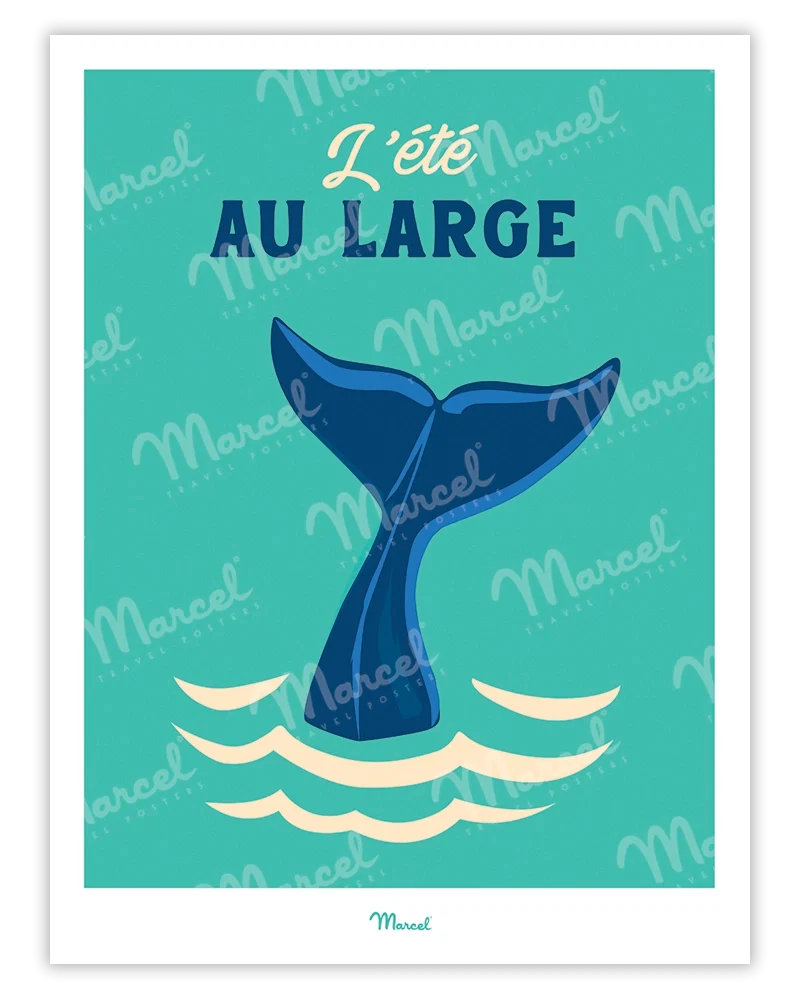 Affiche Travel Color "Baleine"