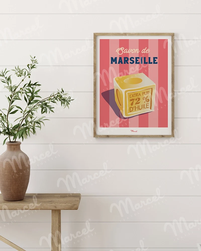 Affiche Travel Color MARSEILLE "Savon de Marseille"