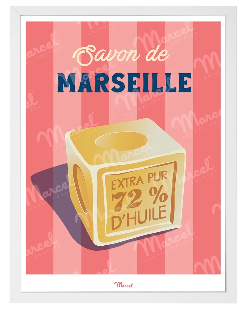 Affiche Travel Color MARSEILLE "Savon de Marseille"