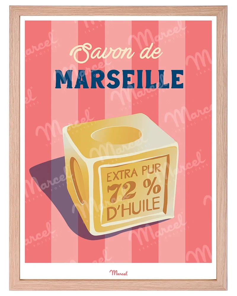 Affiche Travel Color MARSEILLE "Savon de Marseille"