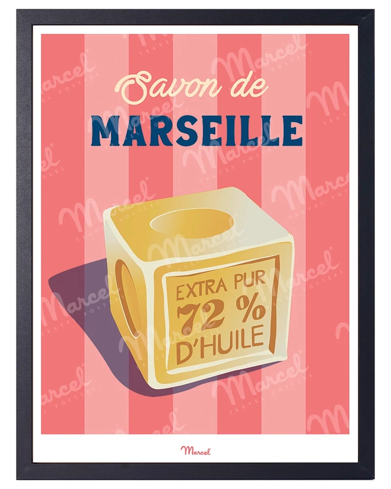 Affiche Travel Color MARSEILLE "Savon de Marseille"