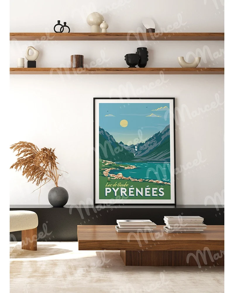 Affiche PYRÉNÉES "Lac de Gaube"