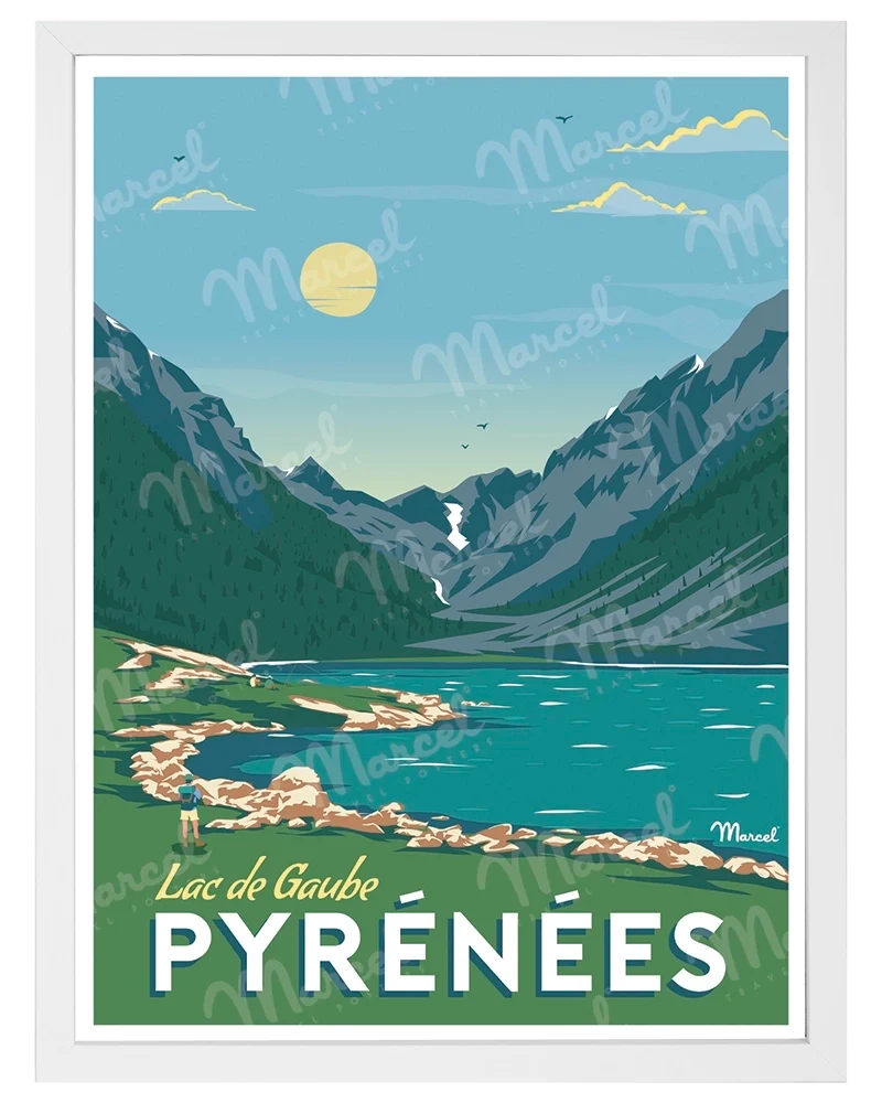 Affiche PYRÉNÉES "Lac de Gaube"