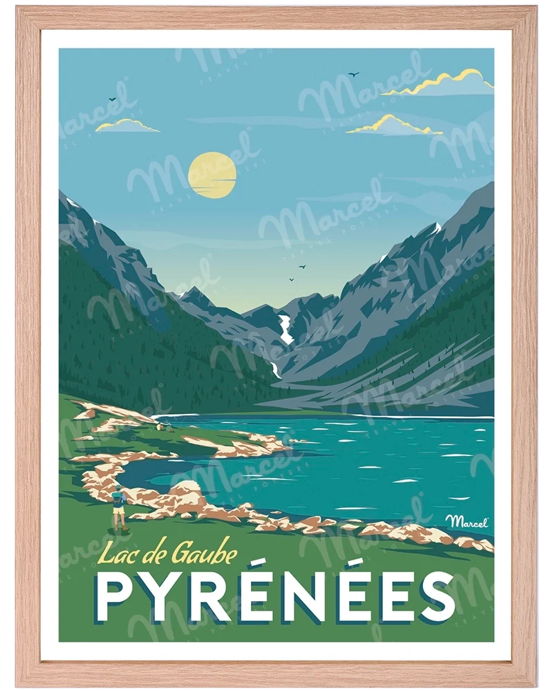Affiche PYRÉNÉES "Lac de Gaube"