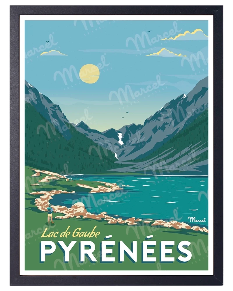 Affiche PYRÉNÉES "Lac de Gaube"