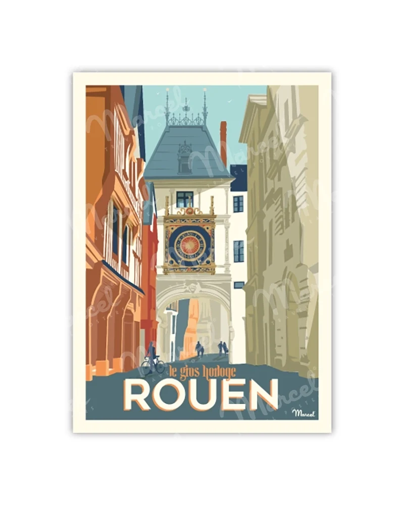 Carte Postale ROUEN "Le Gros Horloge"