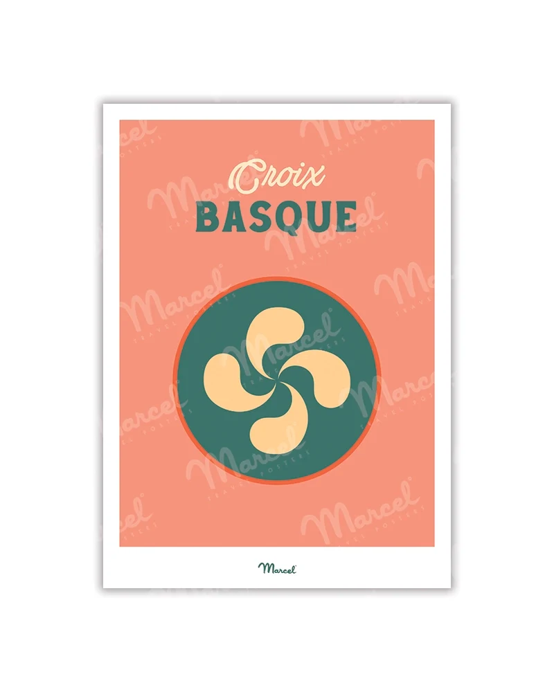 Carte postale Travel Color "Croix Basque"