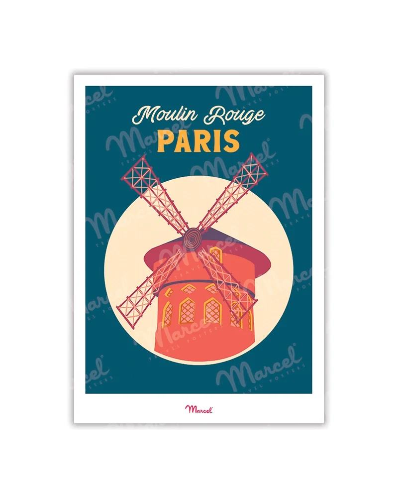 Carte postale Travel Color PARIS "Moulin Rouge"