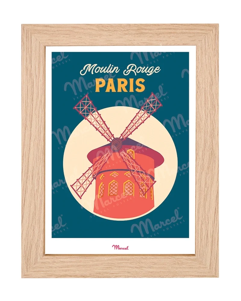 Carte postale Travel Color PARIS "Moulin Rouge"