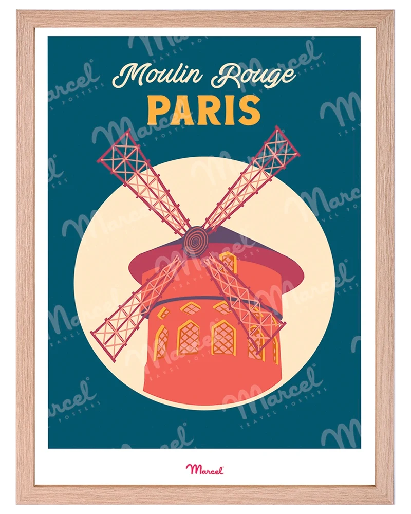Affiche Travel Color PARIS "Moulin Rouge"