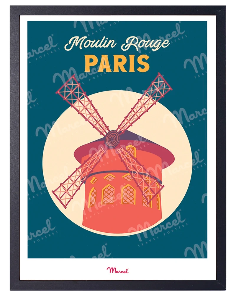 Affiche Travel Color PARIS "Moulin Rouge"