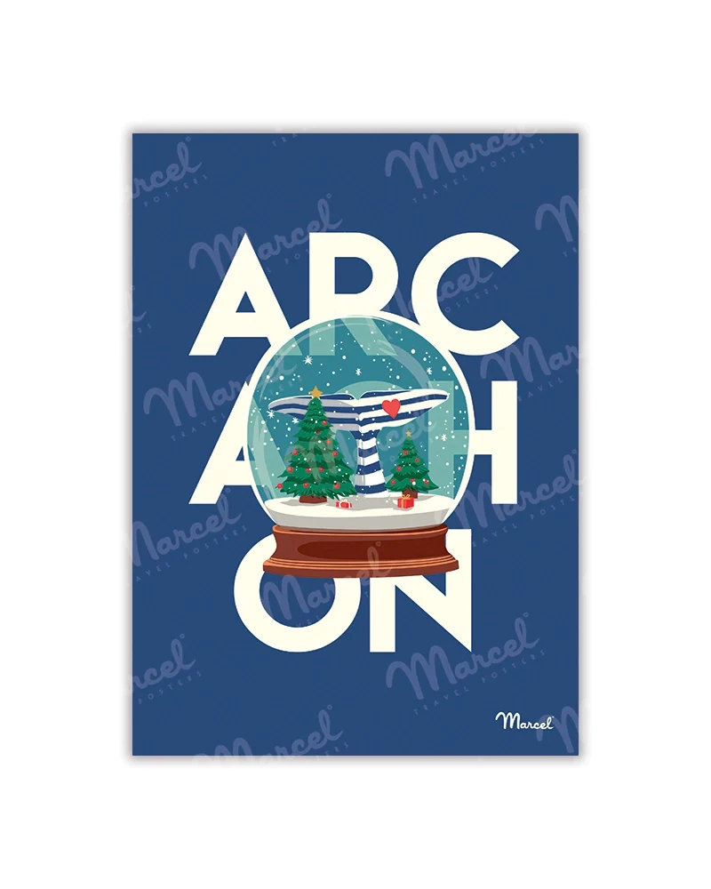 Carte Postale ARCACHON "Boule à neige"
