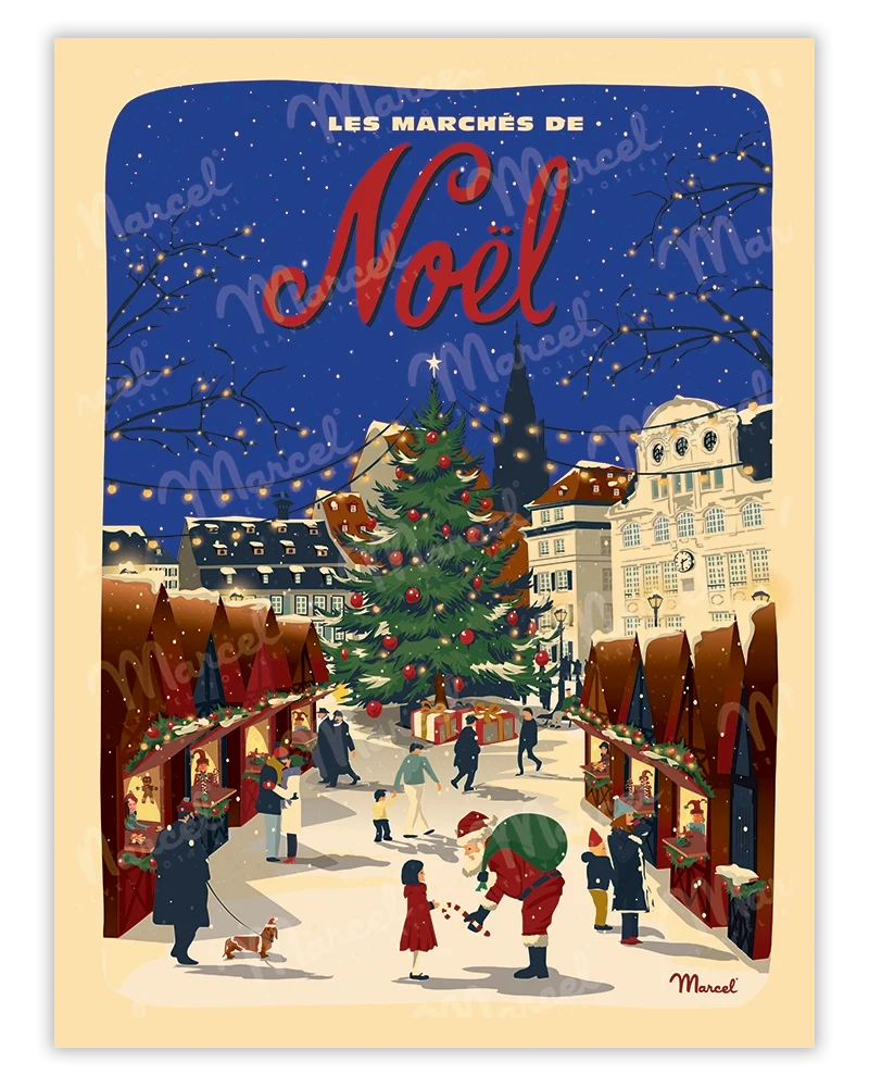 Affiche "Les marchés de Noël"